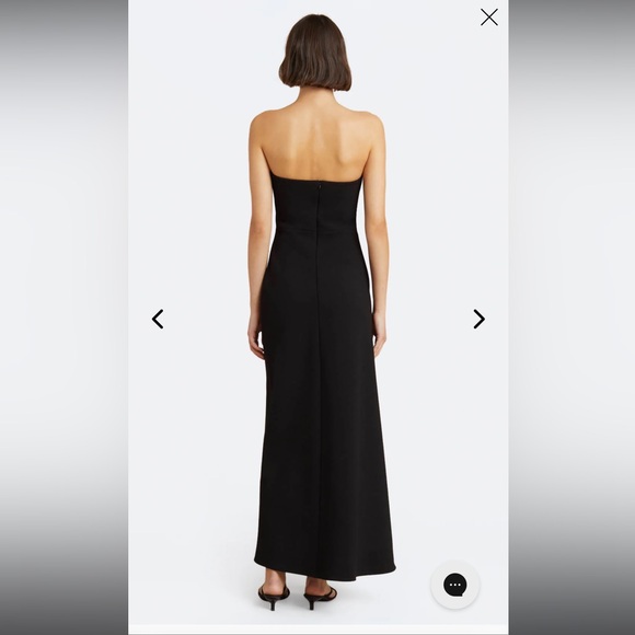 Bec & Bridge Strapless black maxi dress, thigh-high split.
NEW WITH TAGS. - Picture 2 of 3